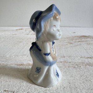 Vintage Blue and White Kissing Girl Figurine